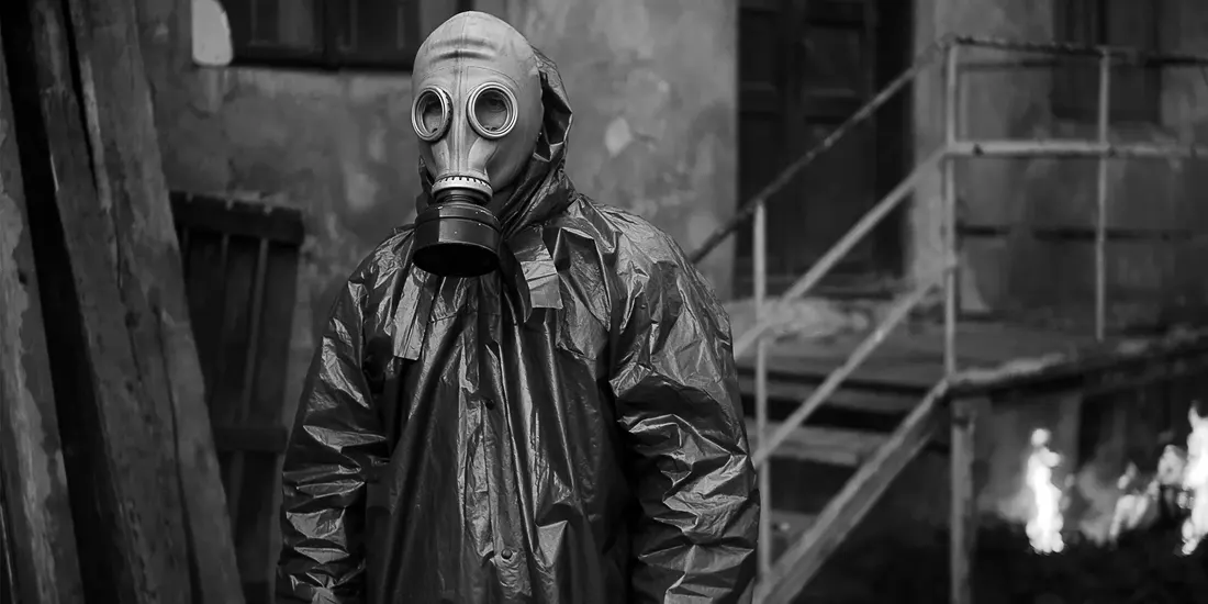 Záchranář v plynové masce – úniková hra Chernobyl